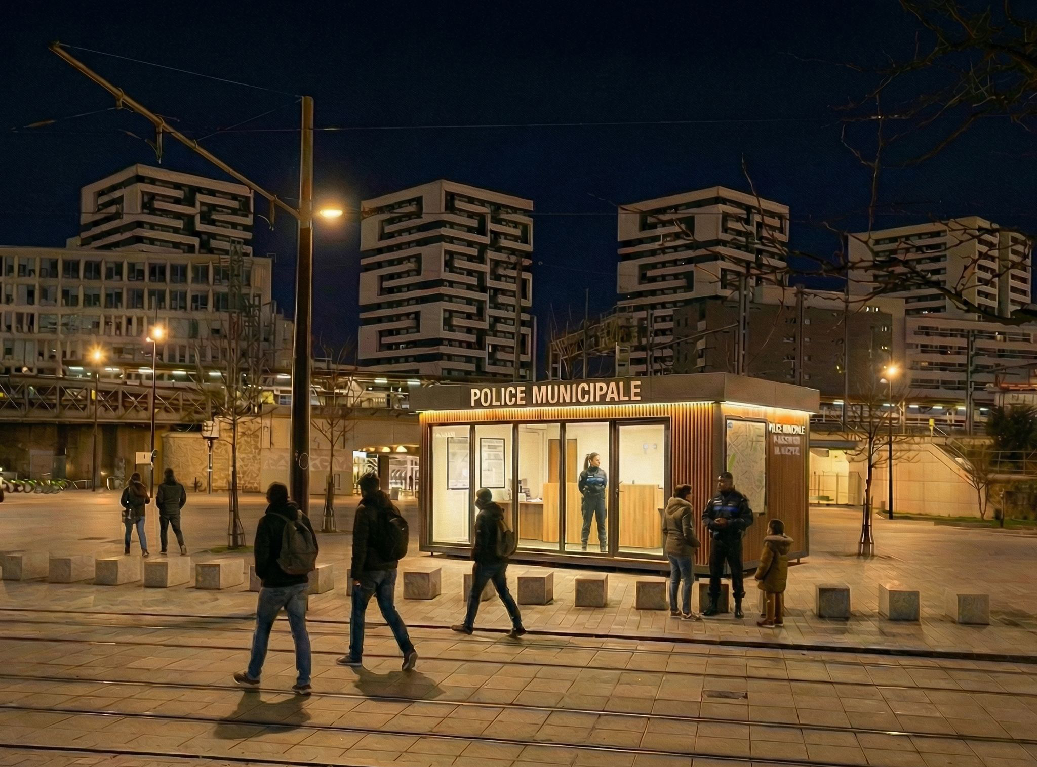 Un kiosque de police municipale
