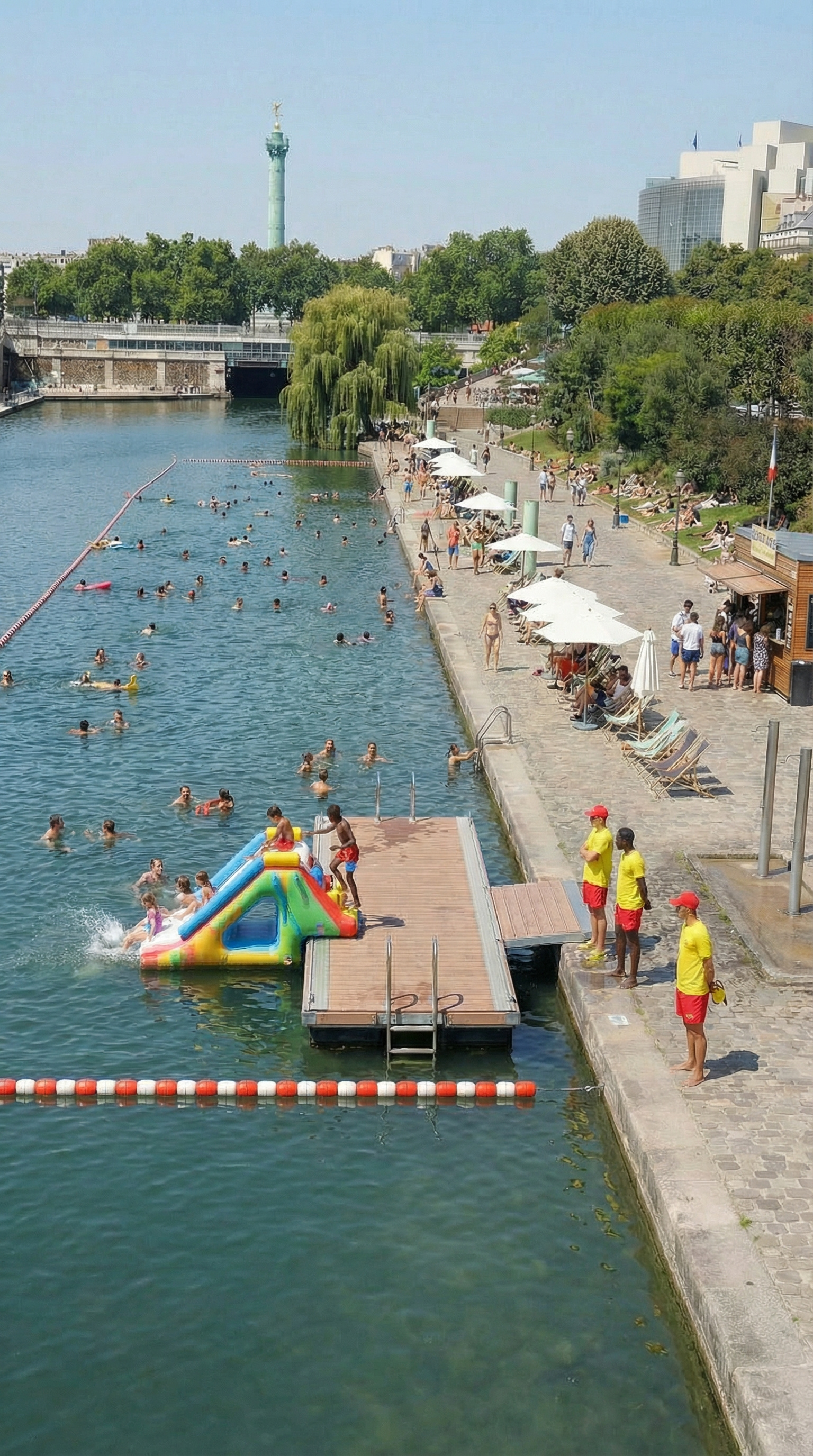 « La plage de la Bastille » - Le Bassin de l’Arsenal (Paris Centre et 12ᵉ) transformé en zone de baignade