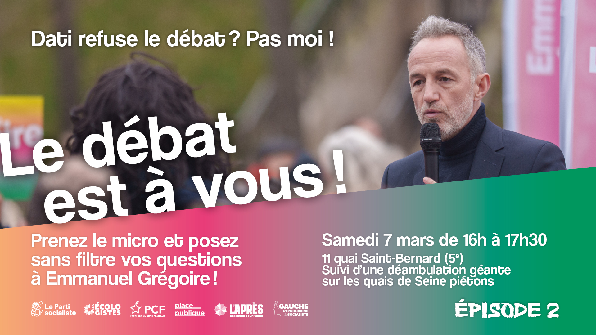 Le débat est à vous ! Venez discuter avec moi sans filtre !